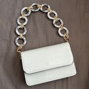 NWOT - ASOS - White croc effect shoulder bag
